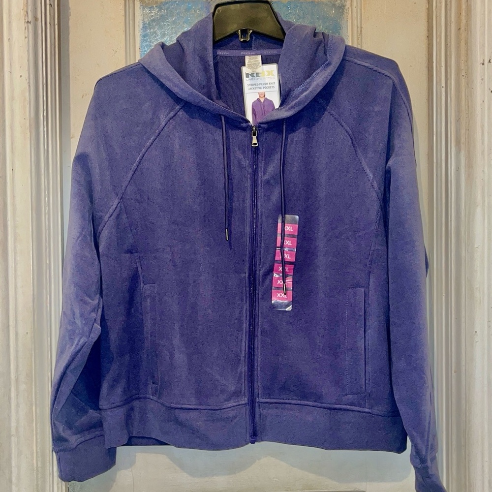 Reebok RBX Plush Zip-Up Hoodie - purple